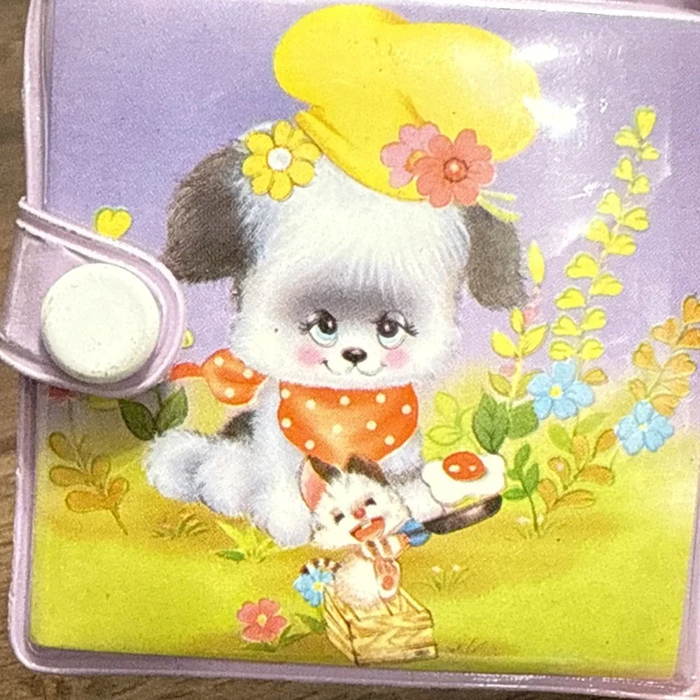 Vintage Gold Tiger Mirror Pencil Notebook Keychain 80s Puppy Dog 1988‎